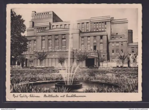 Ansichtskarte Teplitz Schönau Teplice Sudetenland Böhmen Tschechien Stadttheater