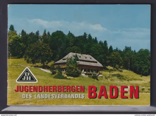 Broschüre Heft DJH Jugendherbergen des Landesverbandes Baden mit Bildern und