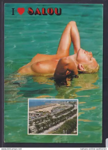 Ansichtskarte Erotik Akt Frauen Salou Costa Dorada nach Limburg Belgien