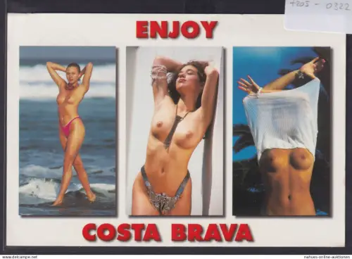 Ansichtskarte Erotik Akt Frauen Costa Brava Spanien ab Loret De Mar nach Wilrijk