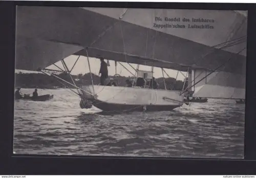 Ansichtskarte Zeppelin lenkbares Luftschiff Gondel unterhalb des Zeppelin