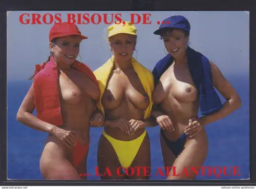Ansichtskarte Erotik Frauen Akt Bocau Pyrenees Atlantique nach Lookdal Belgien
