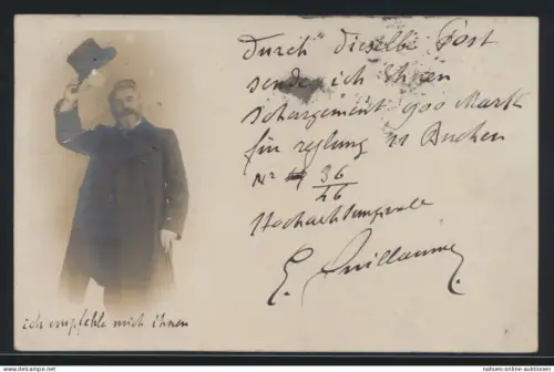 Autogramm Autograph Ansichtskarte Émile Oscar Guillaume Bildhauer Frankreich