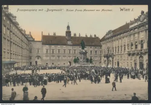 Ansichtskarte Österreich Wien Franzenplatz Burgmusik ungelaufen