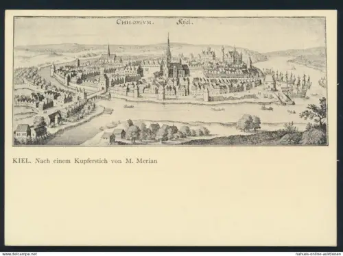 Ansichtskarte Kiel nach einem Kupferstich von M. Merian