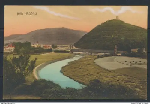 Ansichtskarte Bad Nassau Hofgut Karl der Große Burg Freuherr vom Stein