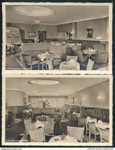Zwei Ansichtskarte Bremen Cafe Conditorei Adolf Hagelüken Vor dem Steintor