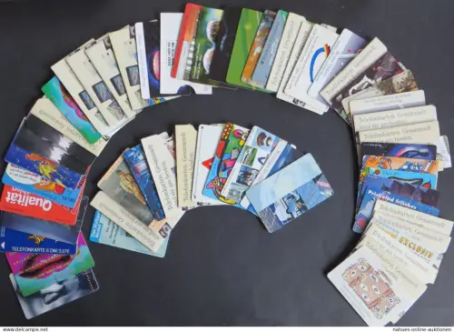 Sammlung 48 Telefonkarten größtenteils DM Werte + 7 Hüllen Festpreis 40,00