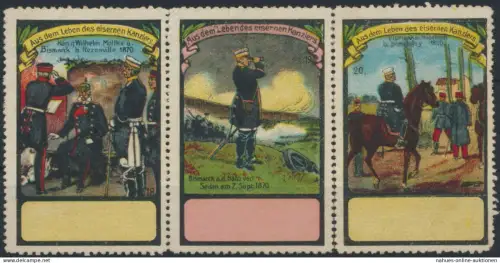 Vignette Leben des eisernen Kanzlers Bismarck + König Wilhelm Moltke Rezonville