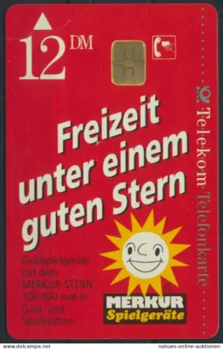 Telefonkarte Merkur Spielgeräte 12 DM Telekom