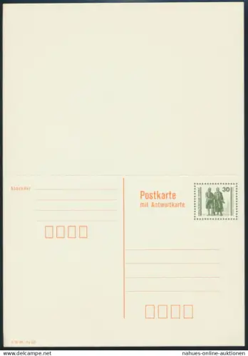 DDR Ganzsache P 108 Goethe Schiller Frage/Antwort ungefaltet tadellos Kat 5,00