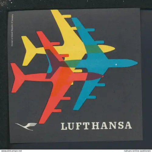 Flugpost Vignette Reklame Flugzeuge Lufthansa