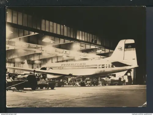 Flugpost Ansichtskarte Berlin Flughafen Schönefeld Flugzeug Interflug DM SBR