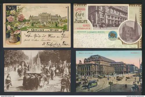 Wien Österreich tolle Sammlung von 33 oft guten alten Ansichtskarten aus Nachlass