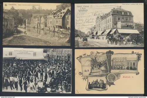 Luxemburg Sammlung von 13 oft guten alten Ansichtskarten aus Nachlass
