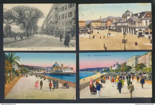 Nice Nizza Frankrecih inter. Sammlung von 28 alten Ansichtskarten aus Nachlass