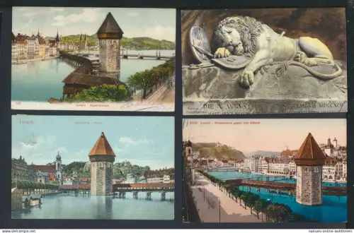 Luzern Schweiz Sammlung von 29 alten Ansichtskarten aus Nachlass