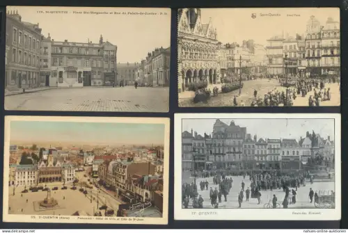 Saint Quentin Frankreich Sammlung von 24 oft guten alten Ansichtskarten a. Nachlass