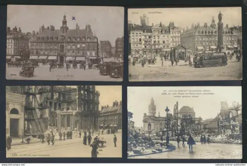 Lille Frankreich gute Sammlung von 51 oft guten alten Ansichtskarten Nachlass incl
