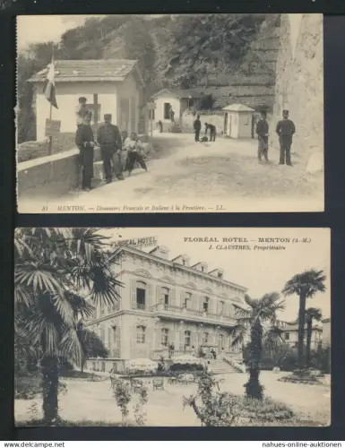 Menton Frankreich Frankreich 2 alte Ansichtskarten aus Nachlass