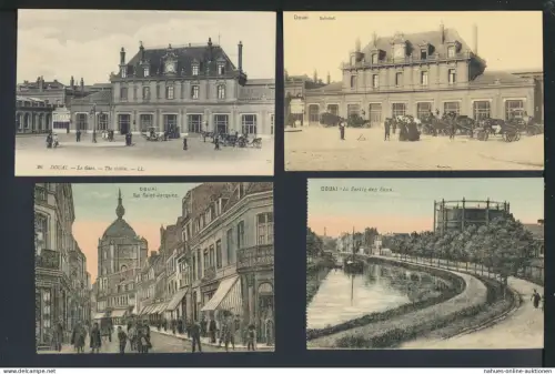 Douai Frankreich kleine Sammlung von 13 alten oft guten Ansichtskarten aus Nachlass