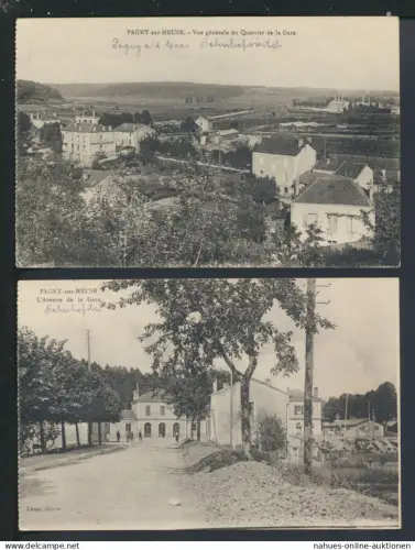 Pagny sur Meuse Frankreich 3 alte Ansichtskarten aus Nachlass