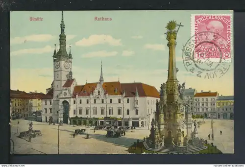 Ansichtskarte Olmütz Olomouc Prossnitz Tschechien Rathaus Liege Belgien Kuk 1910