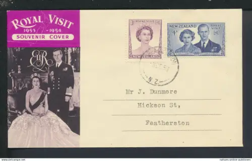 Brief Neuseeland Royal Visit 1953 1954