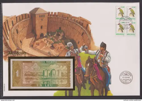 Geldschein Banknote Banknotenbrief Moldavien Europa exotisches Motiv