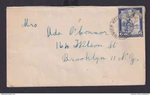 British Guiana Brief EF 6 cents nach Brooklyn New York
