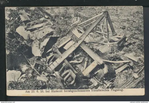 Katastrophe Miliotaria Ansichtskarte Frankreich Blamont Abgeschossenes Flugzeug