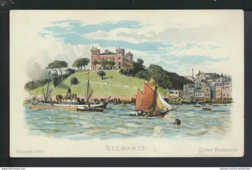 Ansichtskarte Hamburg Seewarte Litho Reklame Rezept Hoffmann