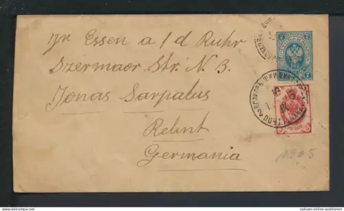 Russland Europa Ganzsache 1905 Essen NRW