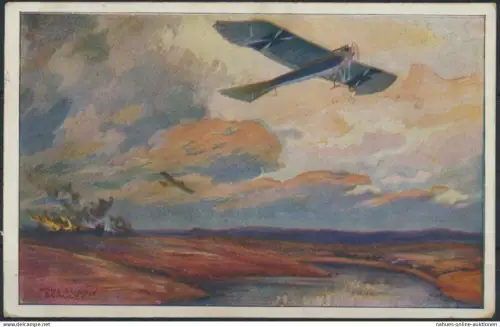 Künstler Ansichtskarte Deutscher Luftflotten Verein Flugzeuge
