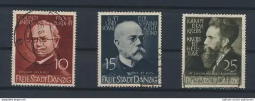 Danzig 306-308 Ärzte und Naturforscher sauber gestempelt Kat.Wert 7,00