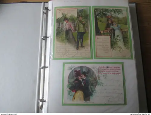 Nachlass Ansichtskarten starke Sammlung von ca. 96 alten AK Liebe