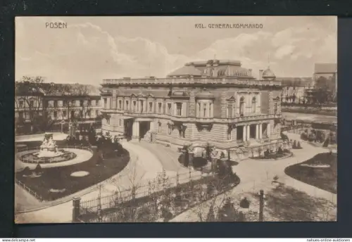 Ansichtskarte Posen Preußen Ostgebiete Polen 1918 KGL Generalkommando