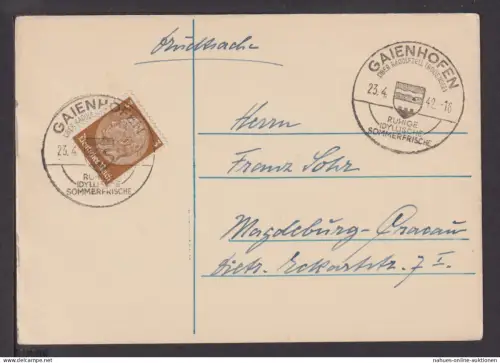 Deutsches Reich Brief selt. SST Gaienhofen über Radolfzell Landpost