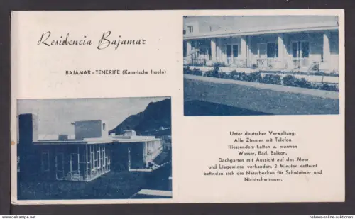 Ansichtskarte Teneriffa Spanien Residencia Bajamar Berlin