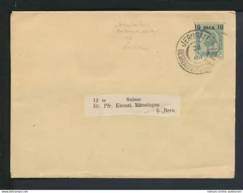 Levante Österreich Österreichische Post Ganzsache Jerusalem Münsingen Schweiz