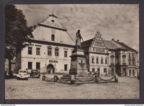 Ansichtskarte Tabor Tschechien Auto Oldtimer