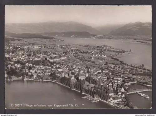 Ansichtskarte Rapperswil St. Gallen Schweiz Fliegeraufnahme