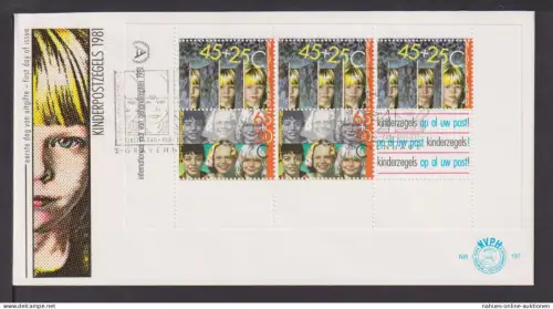 Briefmarken Niederlande Europa Brief Block 1981 Kinderpostzegels