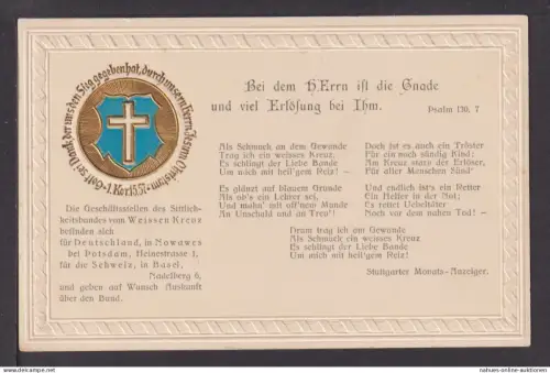 Ansichtskarte Religion Kirche Glaube Sittlichkeitsbund vom Weissen Kreuz