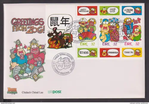 Briefmarken Irland Europa Brief Block 1996 Baile Atha Cliath