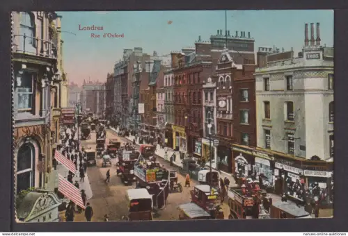 Ansichtskarte London Großbritannien Oxford Str 1916 Feldpost Birkenfeld Bayern