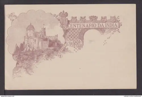 Portugal Europa Bild Ganzsache 1898 Centanario da India