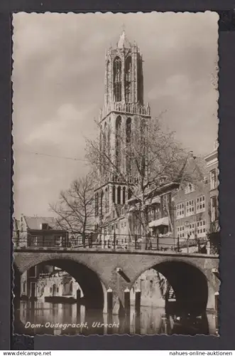 Ansichtskarte Utrecht Niederlande Dom Oudegracht