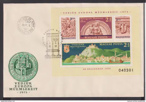 Briefmarken Ungarn Europa 1975 Visegrad