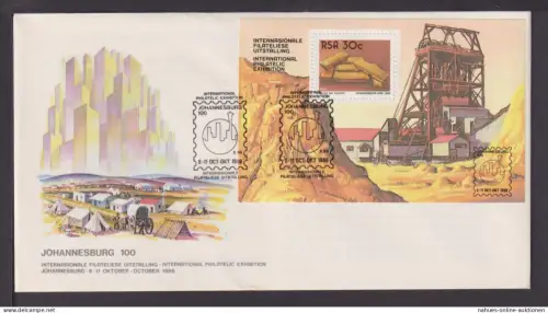 Briefmarken Südafrika Übersee Brief Block 1986 Intern. Philatelic Exhibution
